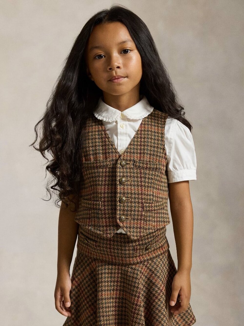 Plaid Double-Knit Vest